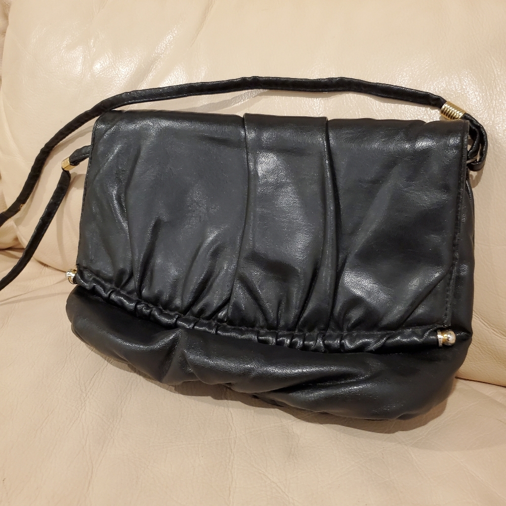Rainee co vintage purse black Crossbody bag Neutral Classic ruffle Faux Leather